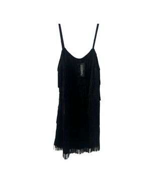 Vintage style Fringe Detail Cami Bodycon Dress size L